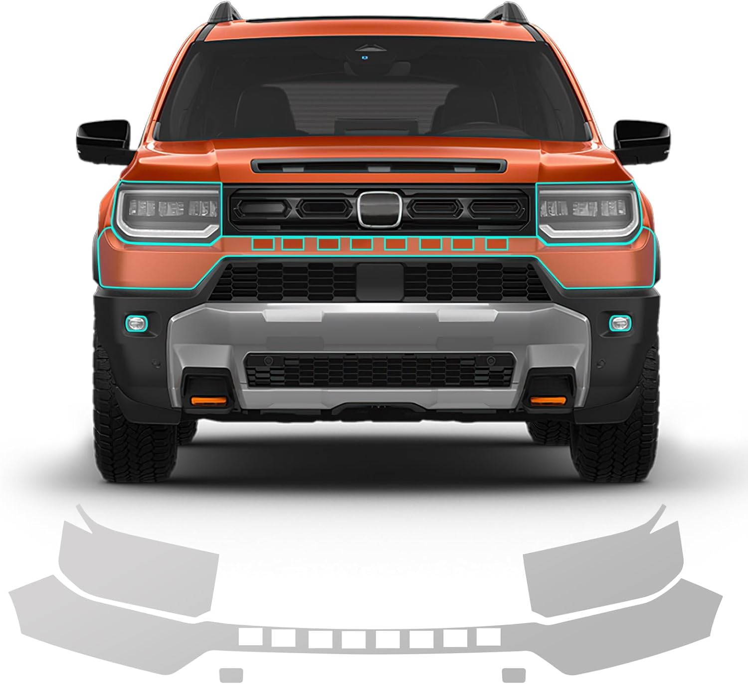 for 2026-2027 Honda Passport Clear Protective Film, Precut TPU Paint Protection Film (PPF), Anti-Scratch Self-Healing Transparent Wrap Kit (Full Set)