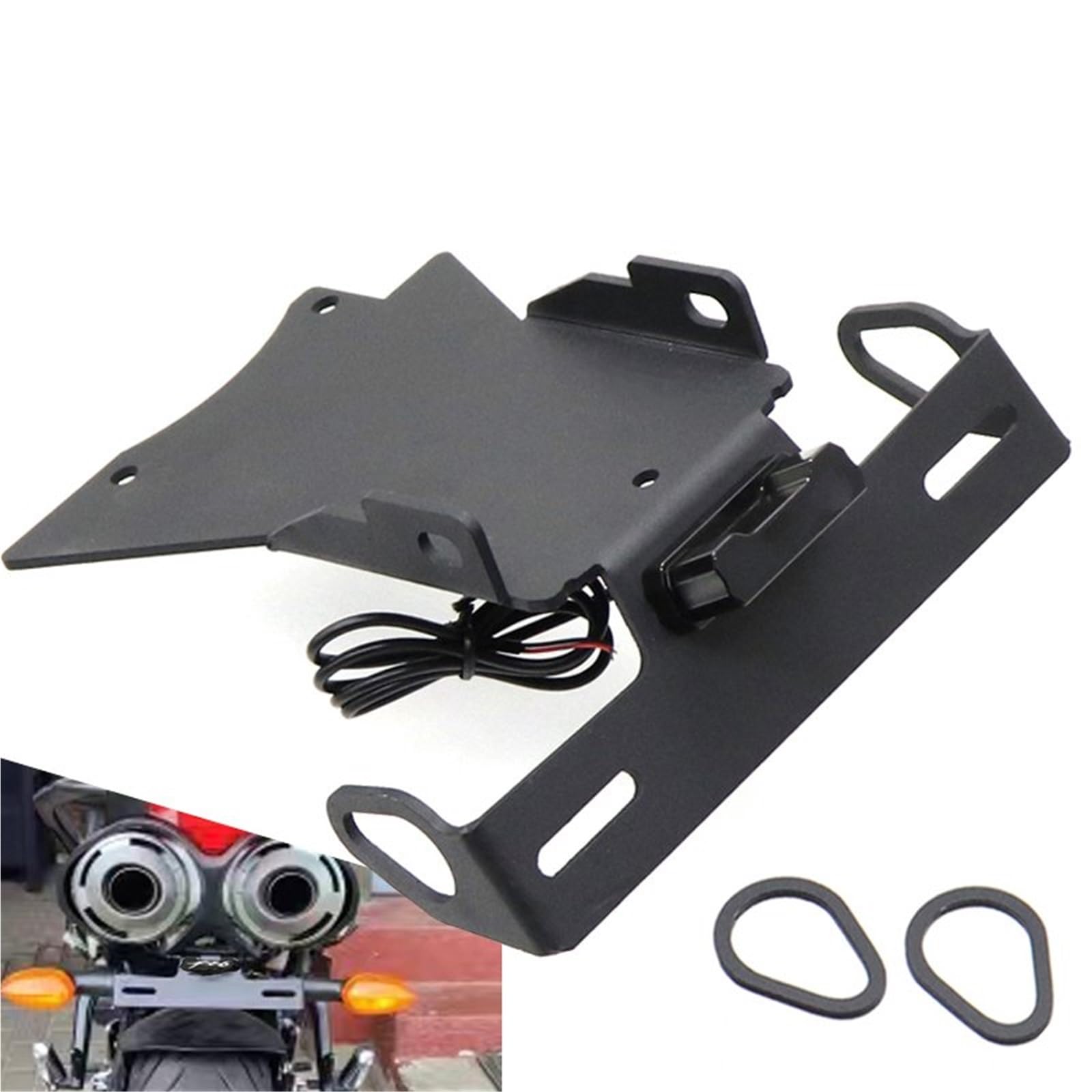 Accessori Moto Per Y&amaha FZ6 FZ6N FZ6S 2004-2010 N/S: Portatarga Con Luce LED
