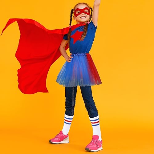 Miniatura 7 de Eurzom El juego de 4 piezas de disfraces de Halloween incluye falda de tutú, calcetines y extensiones de cabello, extensión de pelo lacio para