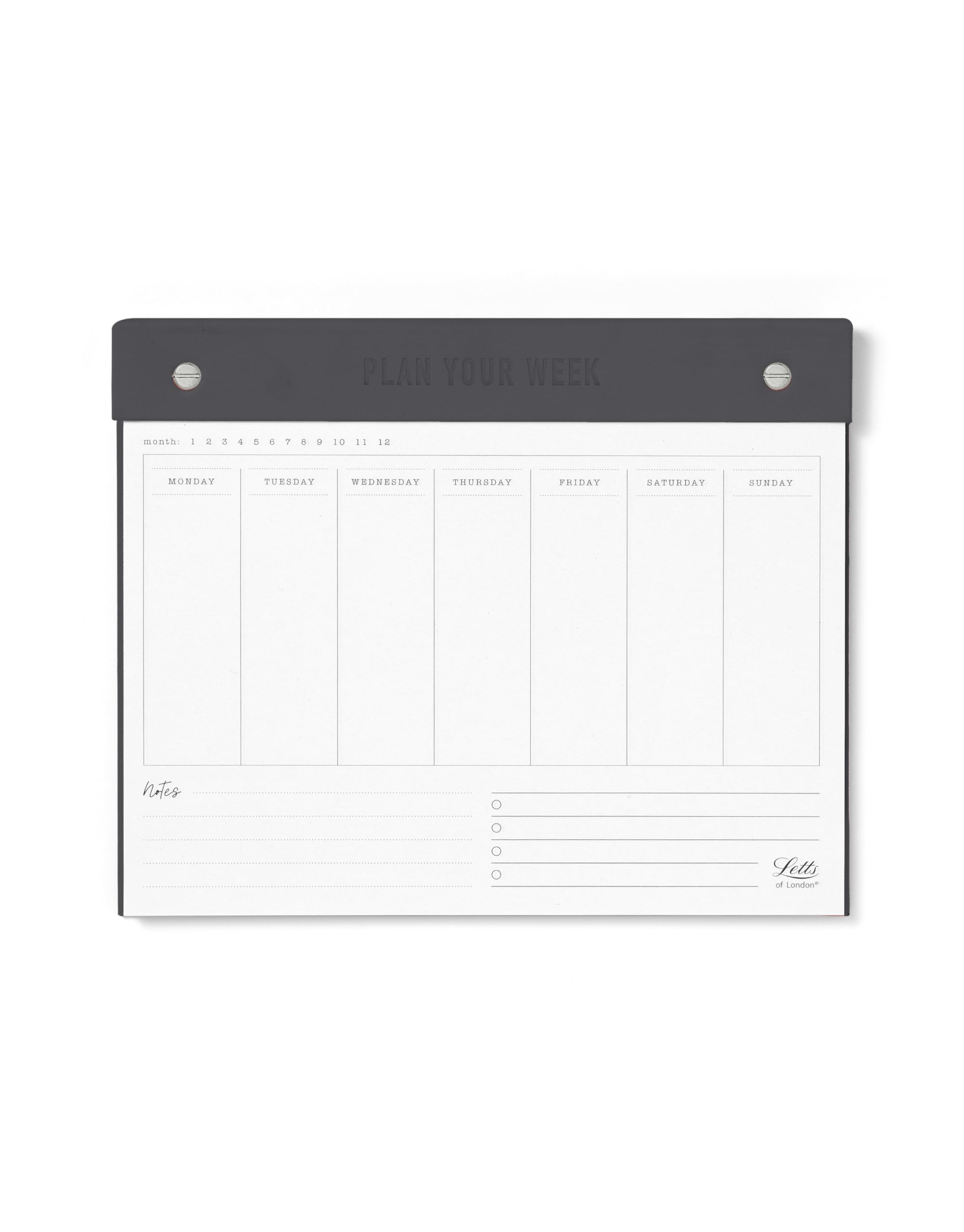 Letts of London Conscious Undated Weekly Notepad Slare