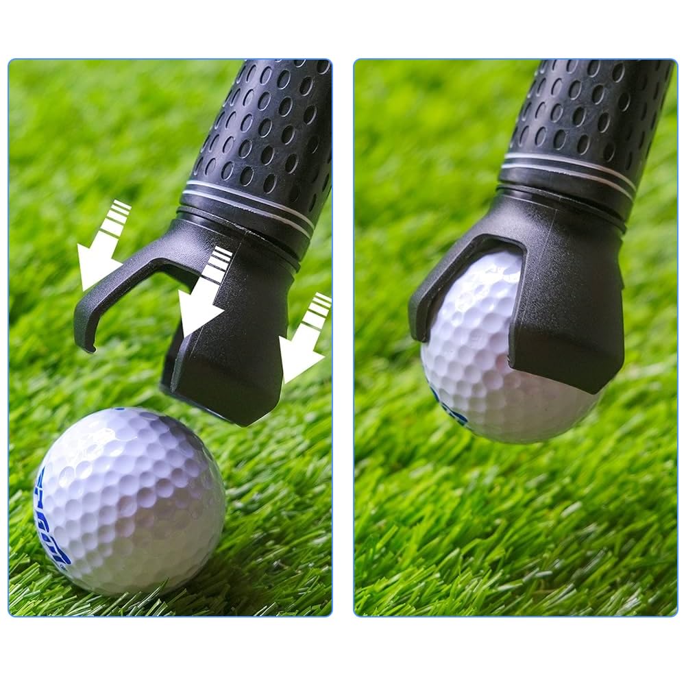 Joyzan 3 Lot de Ramasseur Balles Golf, Trois Griffes Outil pour L'extrémité Putter Poignée Premium Ramasse Anti Dérapant Caddy Golfeur Driving Range Balls Dos Ventouse Balle Vis Dents Ramasser