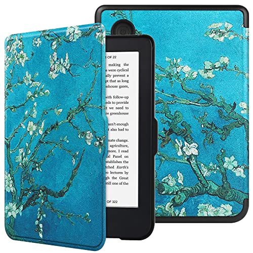HGWALP Slimshell Custodia per 6' Kobo Clara Colour/Clara BW(2024)/Clara 2E(2022) Rilasciato eReaders, Premium Leggero PU Custodia in Pelle con Auto Sleep/Wake per Kobo Clara Colour 6 pollici-AF