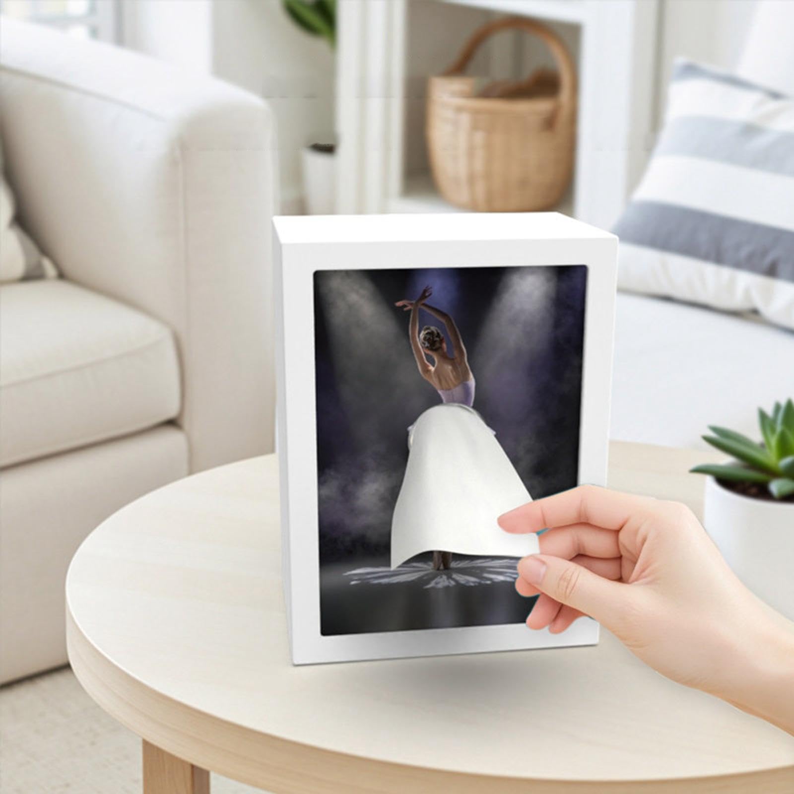 rockible Porta fazzoletti a Forma di Ballerina, Oggetto Decorativo Creativo e Pratico per la casa, con Luce Integrata, Ideale per Camera da Letto, Bagno,