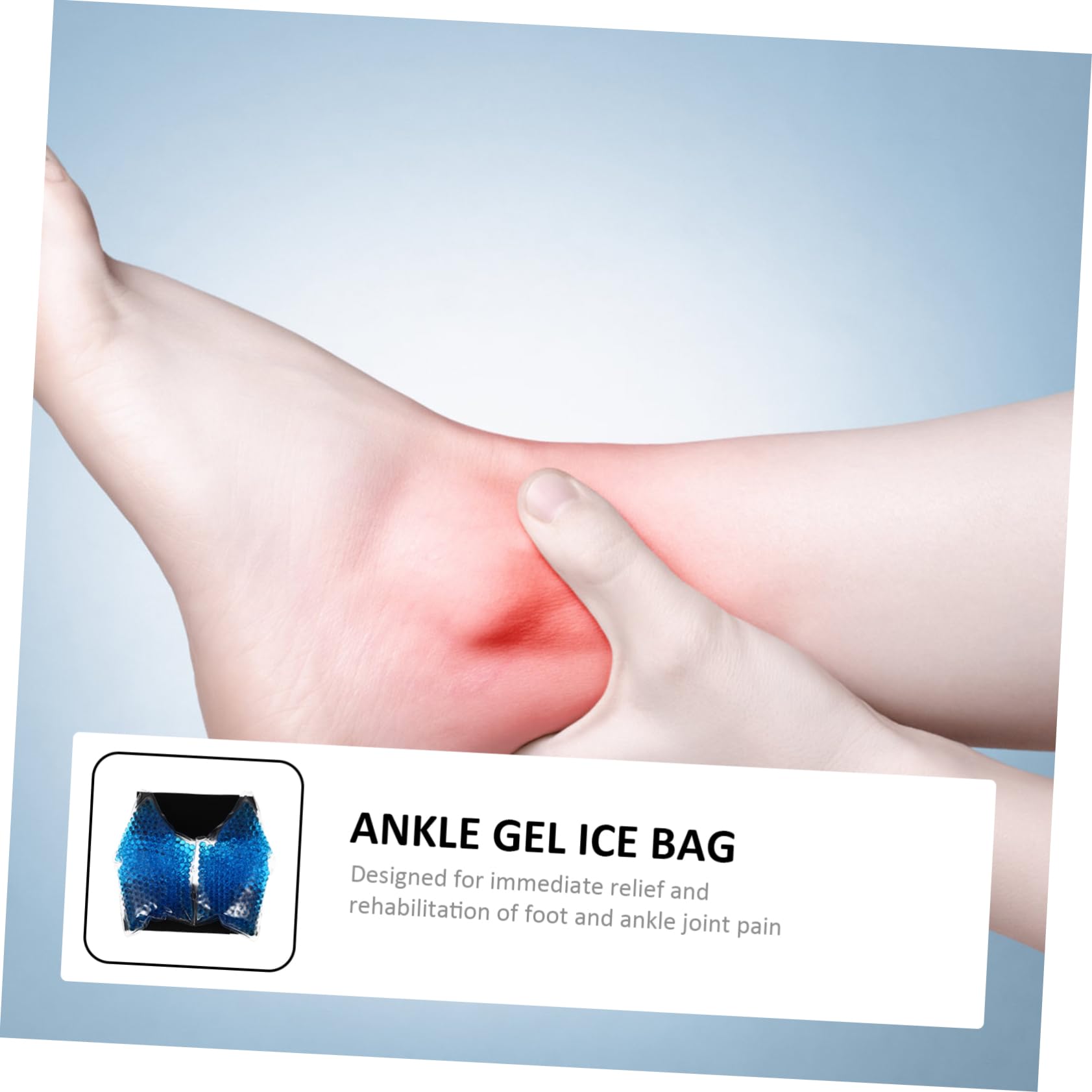 Veemoon Impacco di Ghiaccio in Gel PVC Morbido per Caviglia e Piede Riutilizzabile Borsa Caldo-Freddo Alleviamento dal Fastidio per Uso Domestico e Riabilitazione