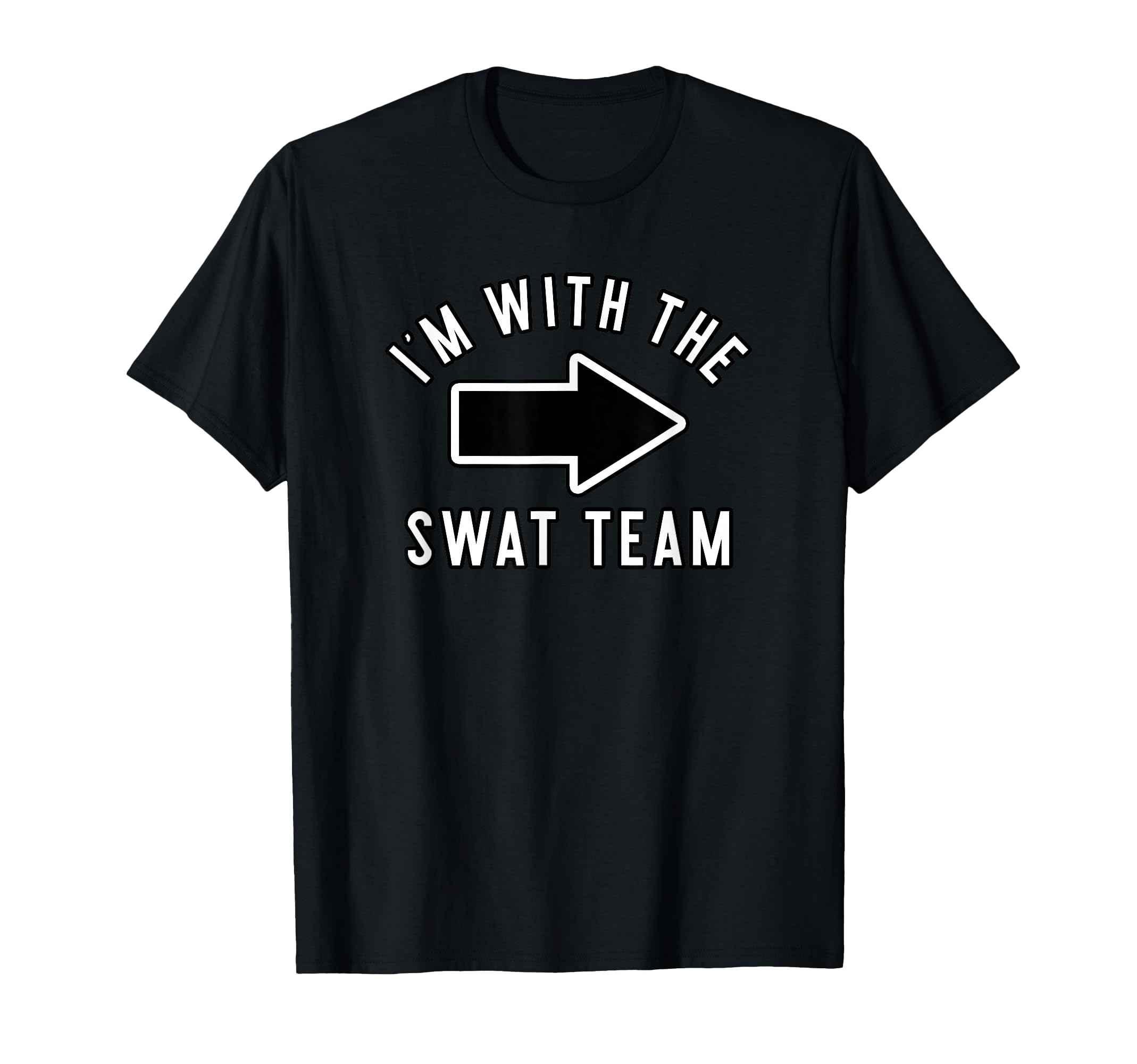 Couples Halloween Costume Shirts I'm with The Swat Team T-Shirt