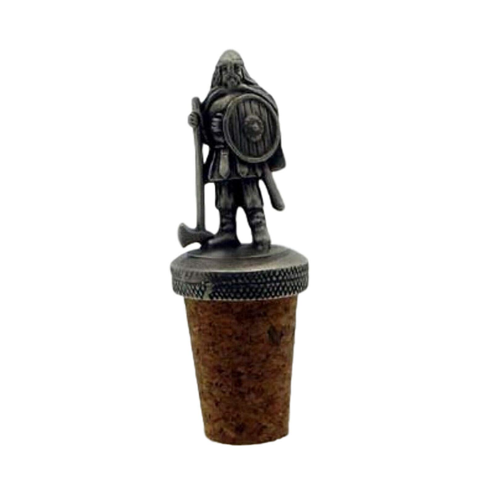 Smartbadge® Viking Warrior Crafted Pewter Bottle Stopper/Wine Saver+ 59mm Button Badge
