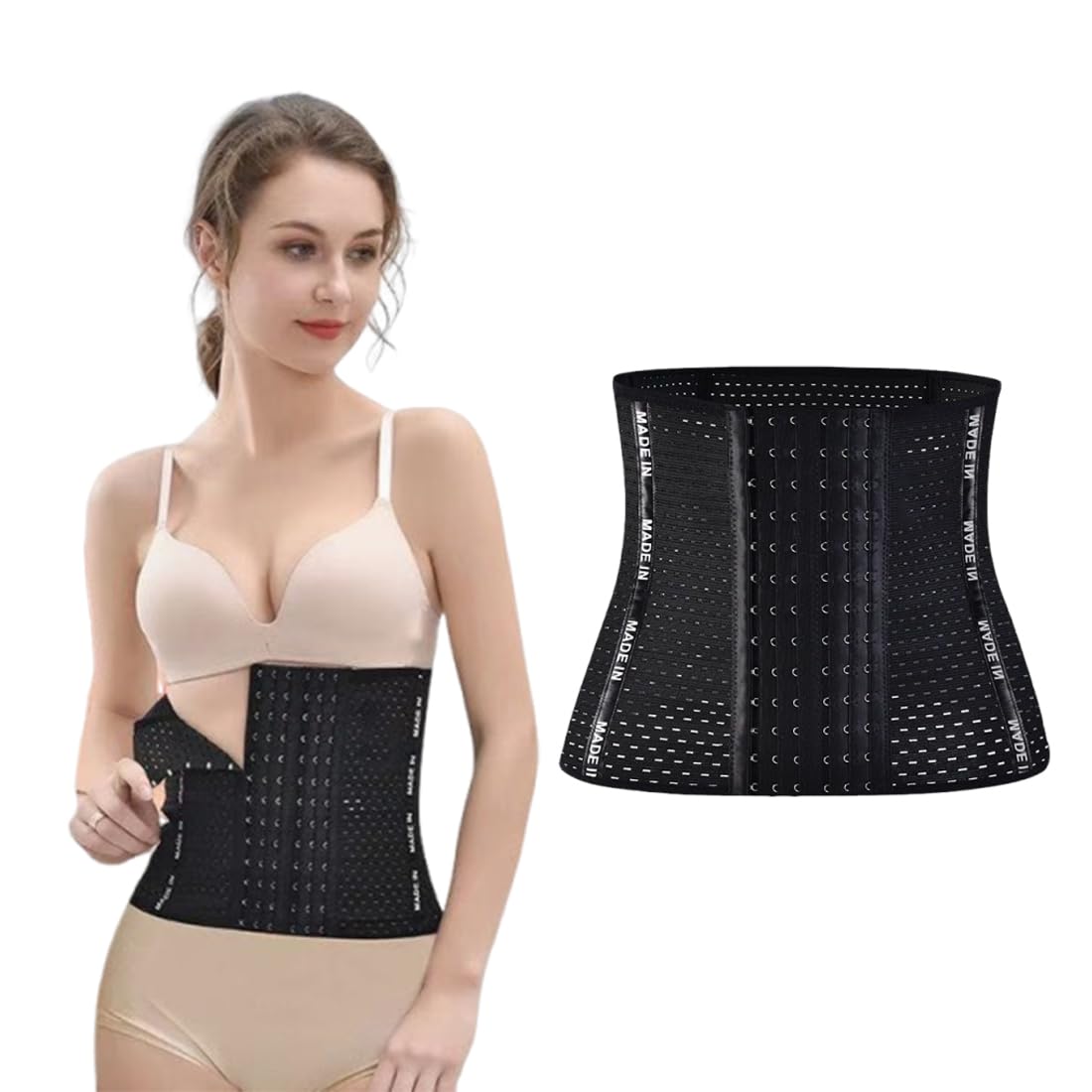 PBAHAUP Faja Postparto Mujer y Poscesárea, Ajuste Perfecto con Soporte Suave, Cinturón Abdominal Transpirable de Cierre Autoadherente para Recuperación Cómoda Postparto, Moldeadora y Ajustable