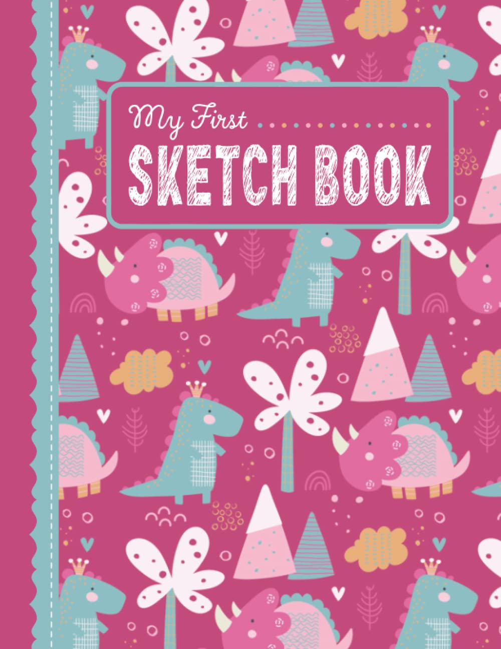 My First Sketch Book for Toddlers: Blank Drawing/Scribbling Pad for Kids Ages 1-4 | Dinosaur Prince and Princess Theme