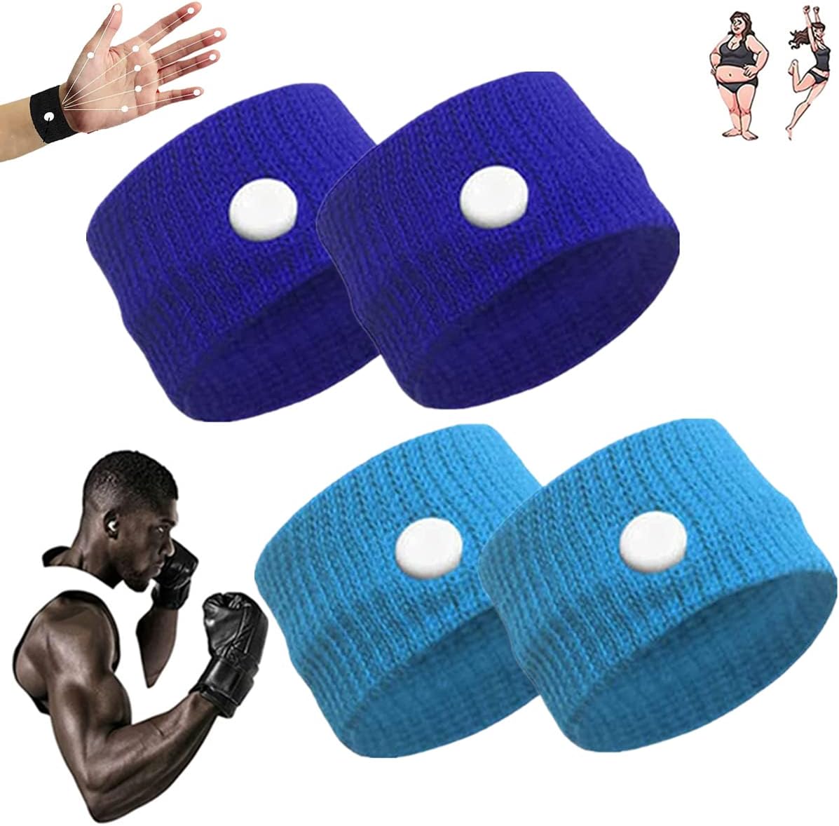 Weimax Sugar Control Wristband,Blood Sugar Control Wristband,Healthify Sugar Control Therapeutic Wristband for Everyone (K-2Pairs)