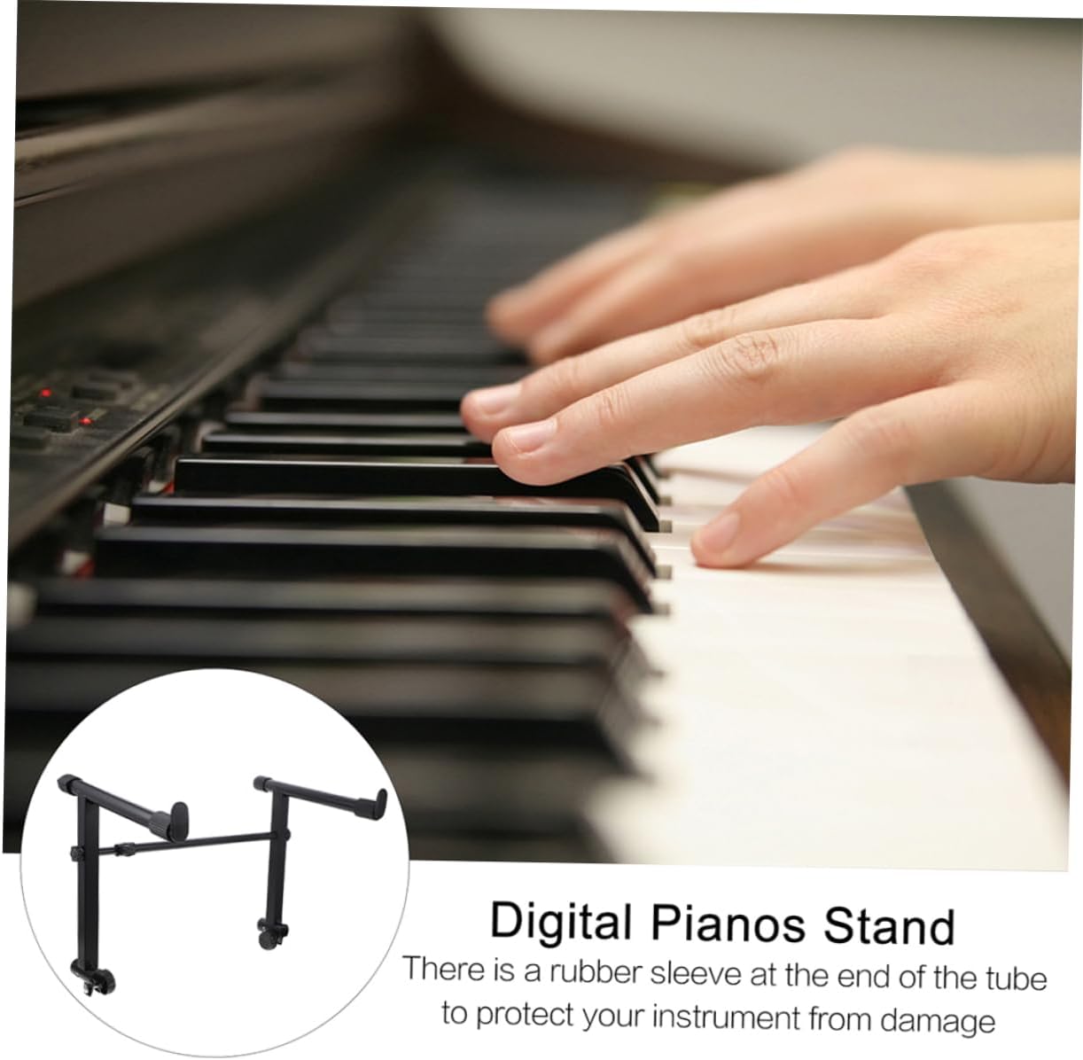 2sets Sturdy Electronic Piano Holder Keyboard Stand for Digital Pianos Riser for Home Use Design Portable Support for Musicians