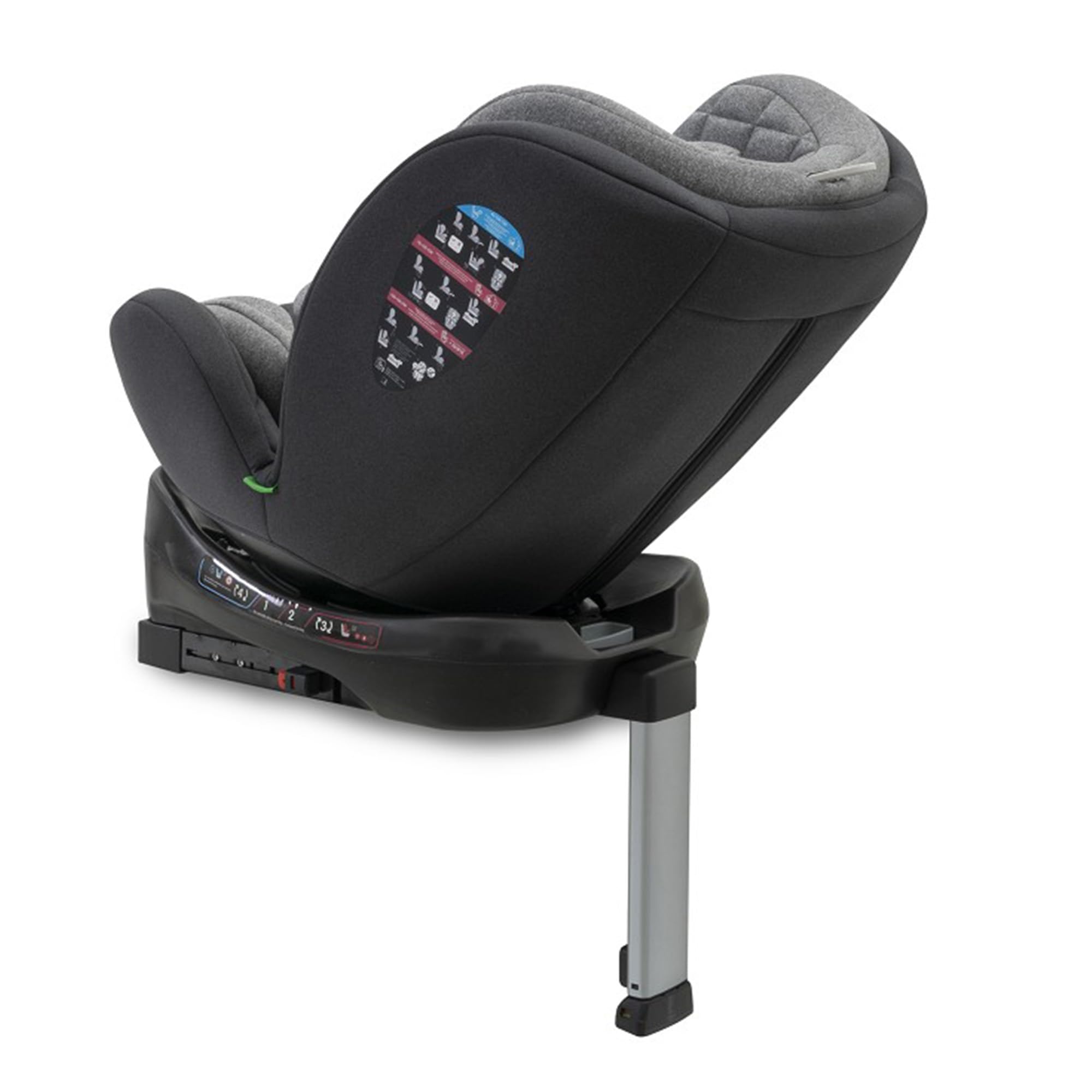 Various Silla de coche i - Size GR. 0+/1/2/3-40-150 cm–Edad: desde el nacimiento hasta los 12 años–0–36kg - Giratoria – ISOFIX (Gris)
