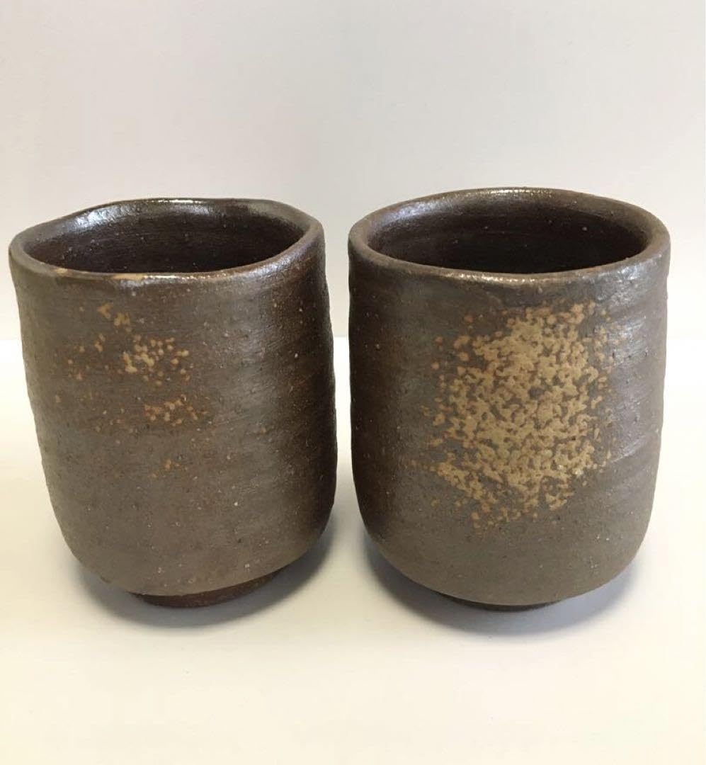 Amazon.co.jp: 備前焼 泰山窯 陶磁器 陶器 湯呑 2客セット