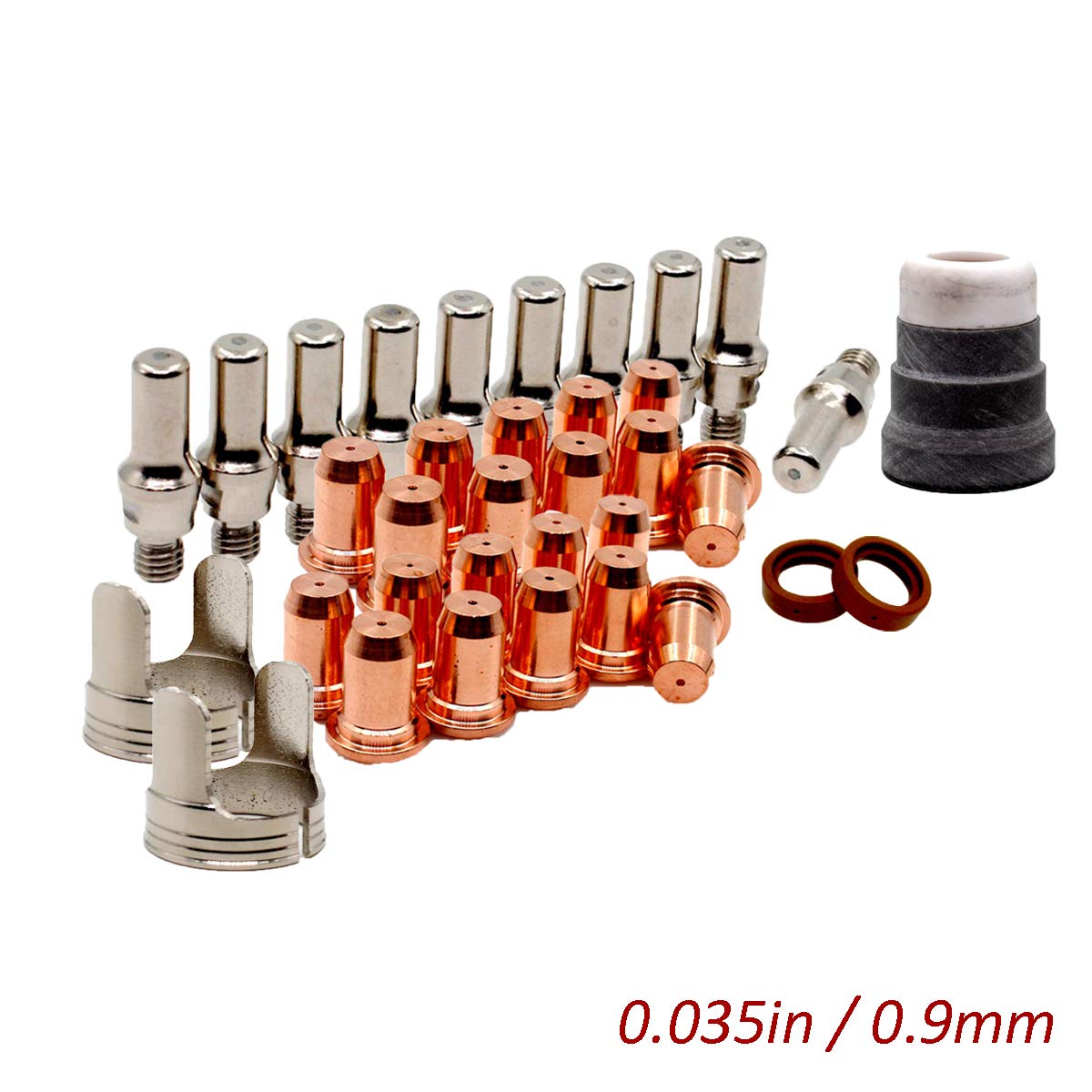 52582 51313P.09 Plasma Electrode Tip Cup Ring Kit for Herocut HC4000 Cutter IPT-40 Torch 35pcs