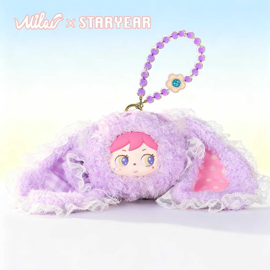 MILAI Surprise Blind Box Figures Doll, Changeable Eyes Plush AirPods Case, Crossbody Bag (6+1+2 Mystery) | Collectible Toy Christmas Birthday Gift for Girls Boys