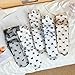 Violet Mist Sheer Slouch Socks Womens Girls Novelty Cute Black White Sheer Mesh Lace Loose Socks Fancy Elegant Bow Decorated Tulle Sock Ankle High Thin See Through Transparent Lolita Lace Sock 5 Pack