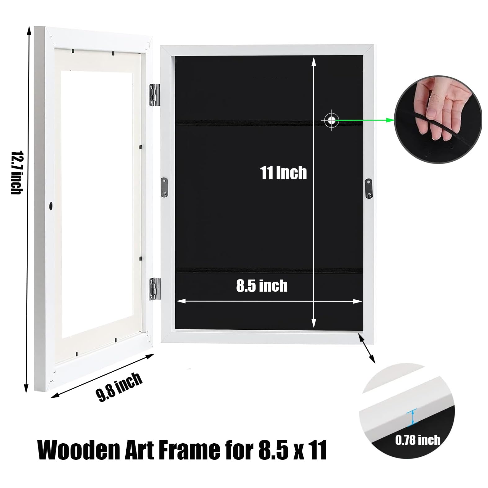 Cadre A4 THDUJAYJAY Cadres D'art Pour Enfants De 21,6 X 27,9 Cm, Ouverture  Sur Le Devant, Cadre D'art Modifiable Pour Enfants, Peut Contenir 50 à 100  œuvres D 'art Pour Enfants, Dessins,, image size:1573x1573