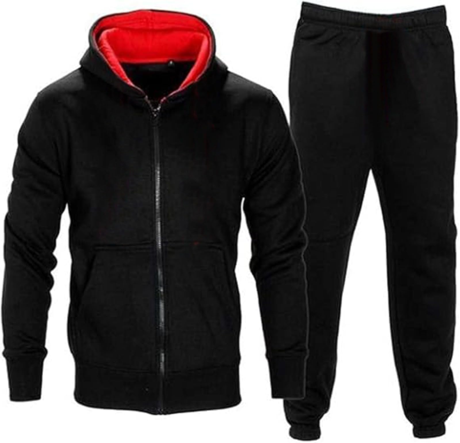 Survêtement unisexe à manches longues en polaire avec fermeture éclair et pantalon de jogging, jogging, gym, école, taille 7-13 ans