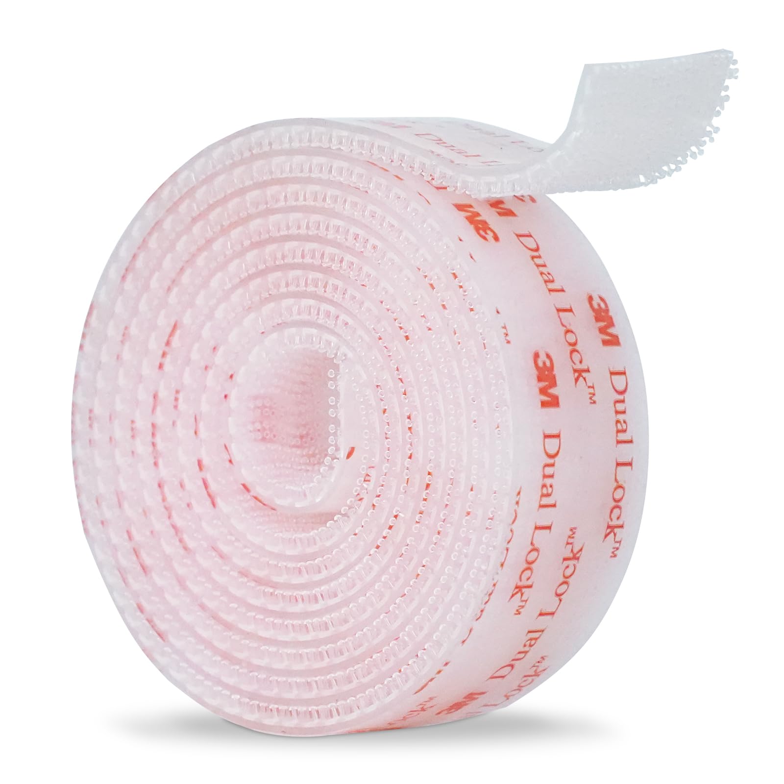 3M Dual Lock SJ3550 25 MM x 1,9 M Nastro Adesivo di Fissaggio Extra Forte Richiudibile da Trasparente 1 Rotoli a Forma Di Fungo Con Gancio e Passante Per Uso Interno ed Esterno