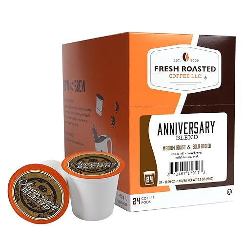 Miniatura 421 de Fresh Roasted Coffee, Peaberry de Tanzania, tostado ligero, Kosher, compatible con K-Cup, 24 cápsulas