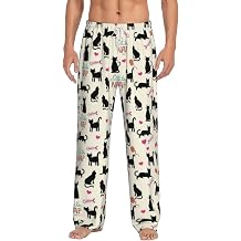 Men's Pajama Pants With Pocket Drawstring Elastic Waist Wide Leg Pj Bottoms Lounge Pants for Gifts