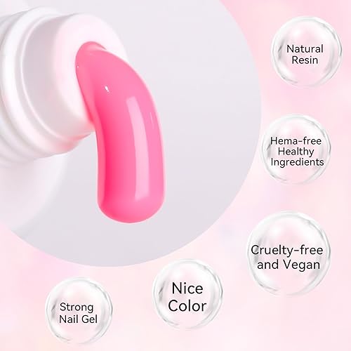 Vista 251 de Makartt - Gel de uñas de polietileno, 1.7 oz (50 ml), constructor, extensión, fortalecedor, gel de color duro, multifuncional, larga duración, fácil