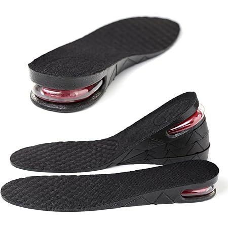Fuloon Unisex 4 Layer 3.54"/9 cm Heightening Insole Height Increase Insole Air Cushion Shoe Lift Shoe Pad