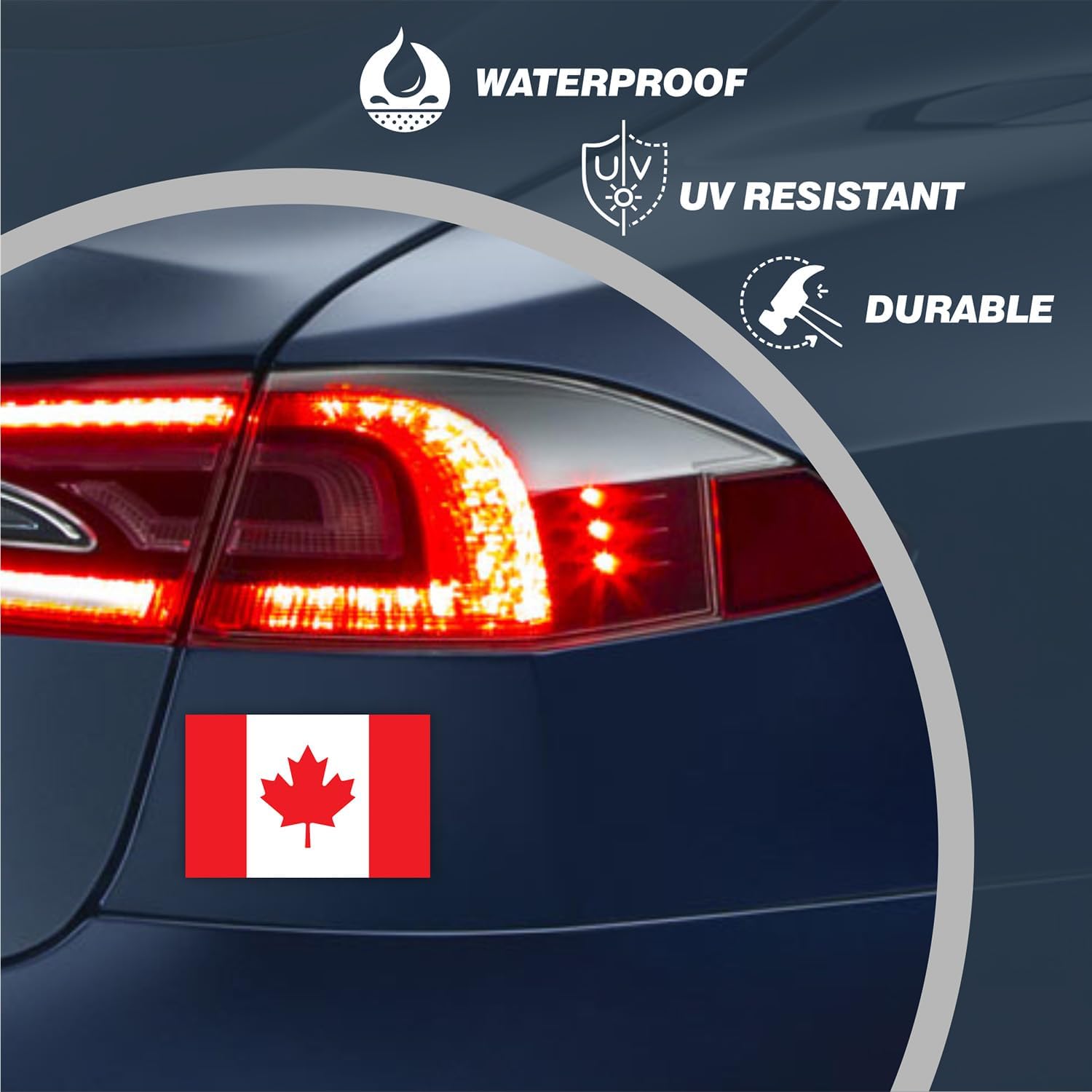 Canadian Flag Car Magnet 2-Pack 4"x6" - Canada Vinyl Red & White National Pride Decoration | UV Resistant Automotive Sticker for Truck/SUV/Vocho Classic Cars image 4
