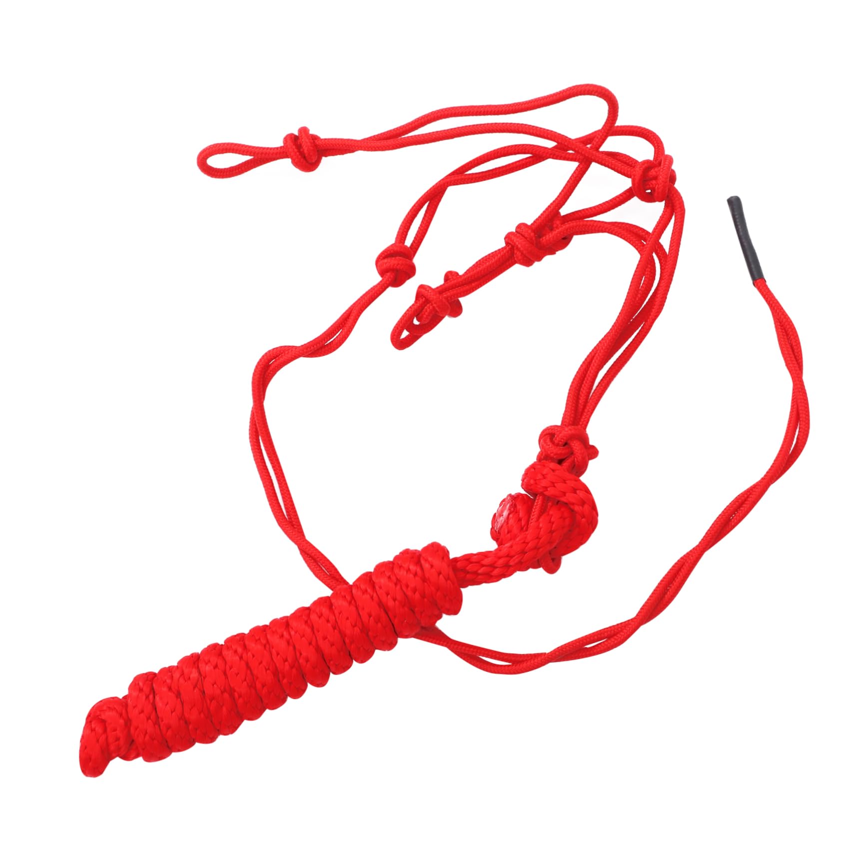Cabestro Collar Cuerda de Poliéster Caballos de Rojo | Entrenamiento Ecuestre, Ajuste Cómodo Cabeza, Resistente al Desgaste y Fácil de Guardar
