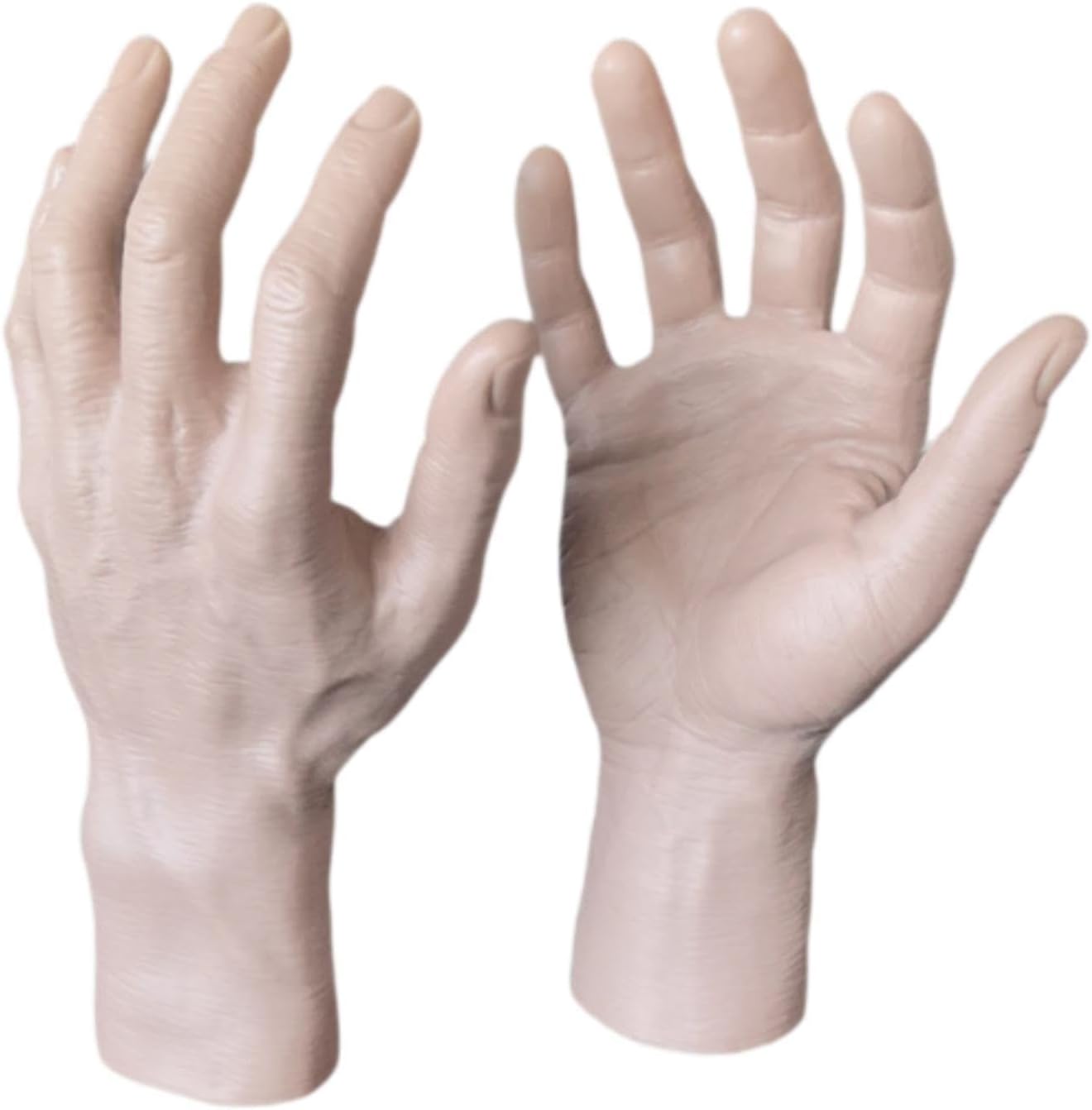 2Pcs Male Hand Model Spooky Mannequin Hands for Themed Party Nails Practise