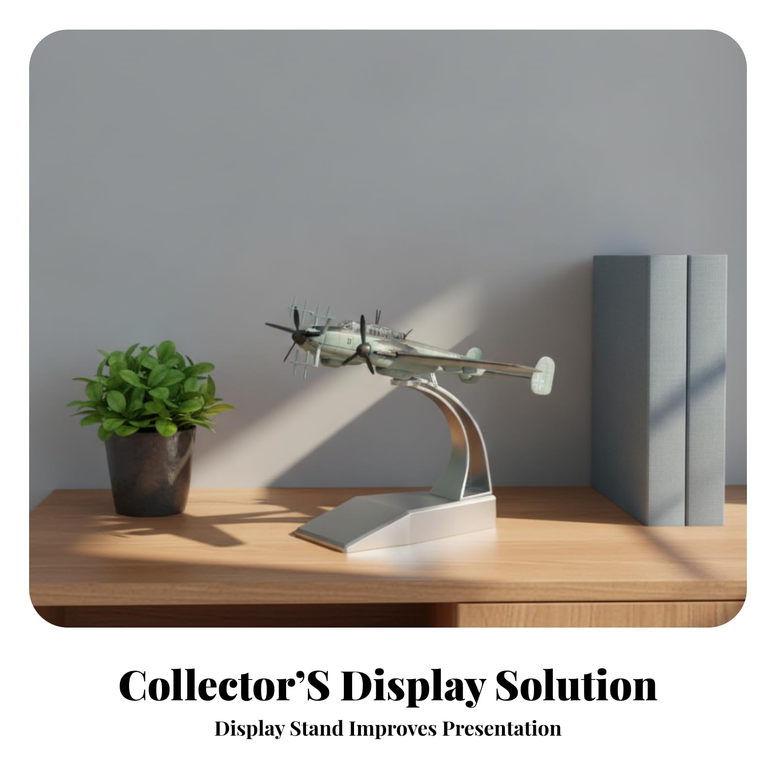 Modello Caccia Notturno tedesco110 Marcature Stampate Aereo Statico da Collezione con Base di Supporto Modello da Esposizione per Collezionisti