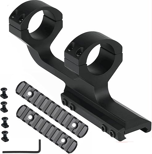 Soporte de alcance Picatinny en voladizo delgado, montaje de alcance de rifle de anillo compensado