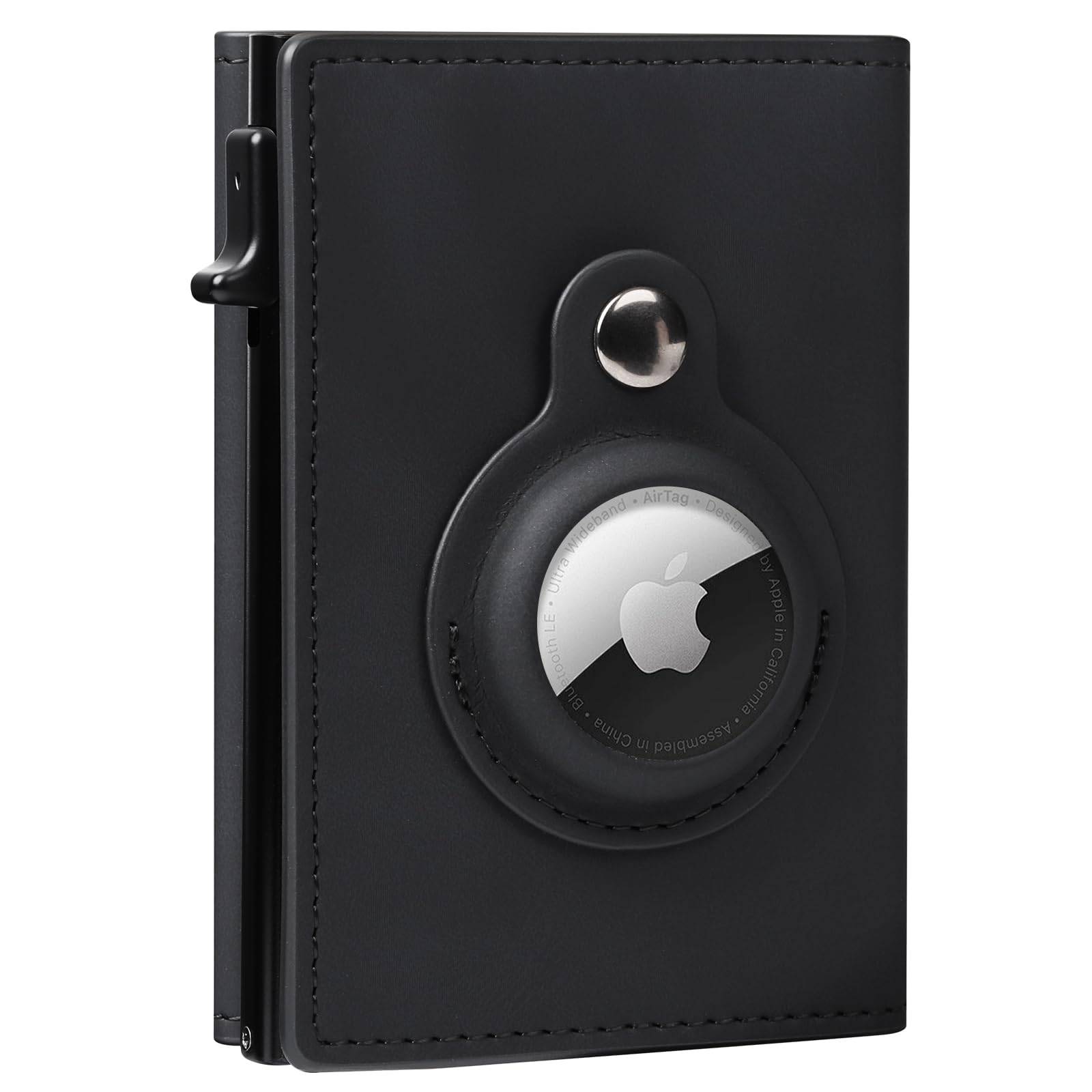 Apple Airtag Wallet | Minimalist Pocket-Sized Genuine Leather Credit Card Holder With Rfid Technology | Slim Money Clip And Wallet For Men | Accessory And Case For Apple Air Tag-image-9