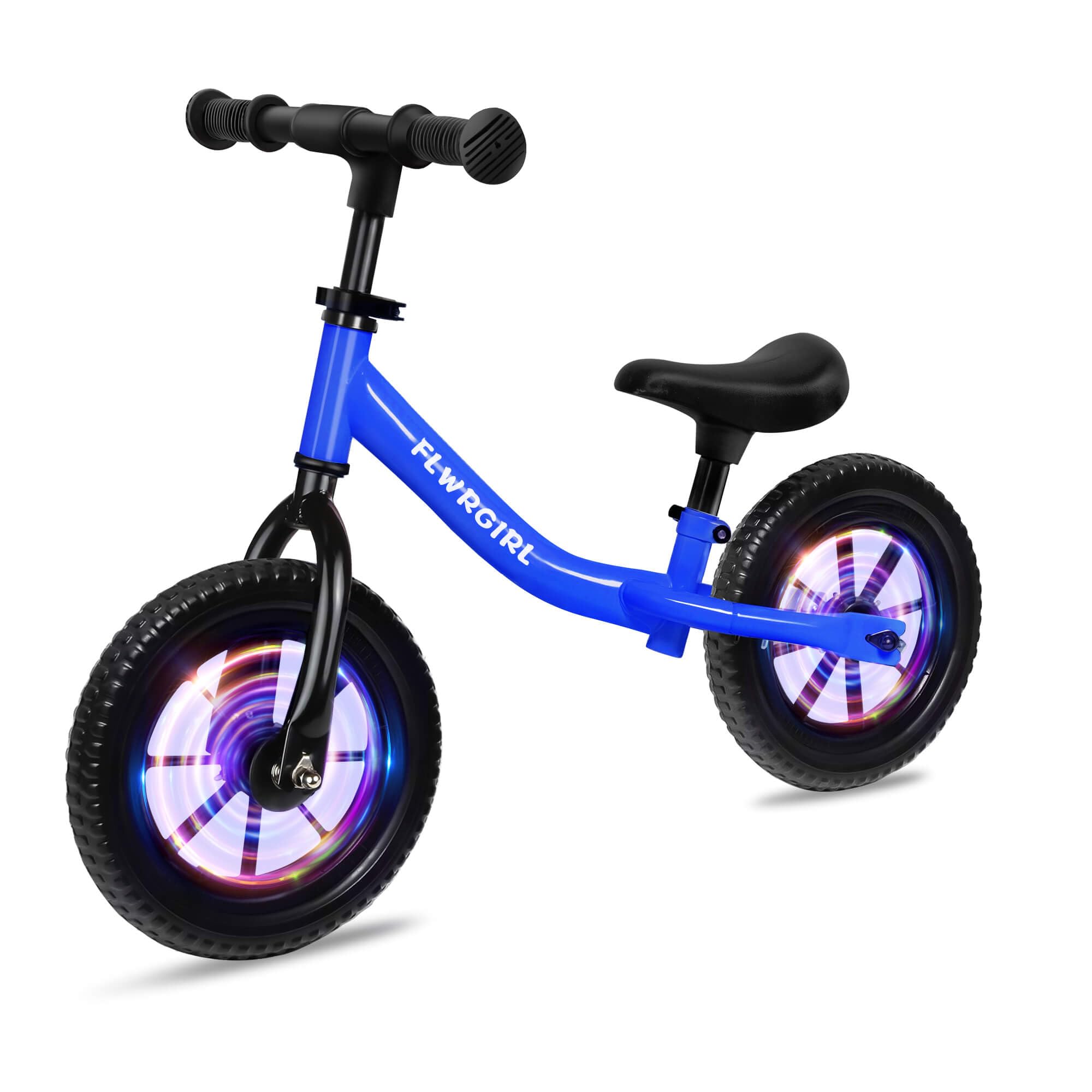 Balance Bike 2 Year Old,Colorful Lighting Toddler Balance Bike 2 3 4 5 Year Old,Adjustable Height Toys for Ages 2-4 Boys Girls,12 Inch 2 3 4 Year Old Boy Girl Birthday Gift,Blue