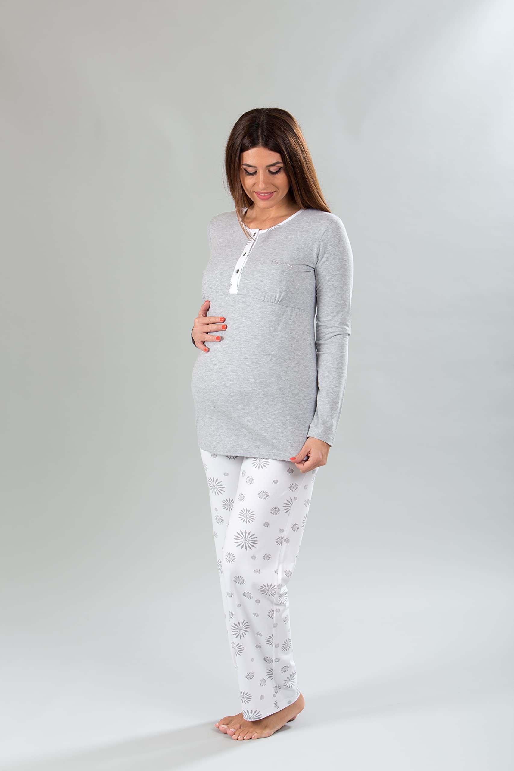 Premamy - Pigiama Premaman in Cotone per Donna