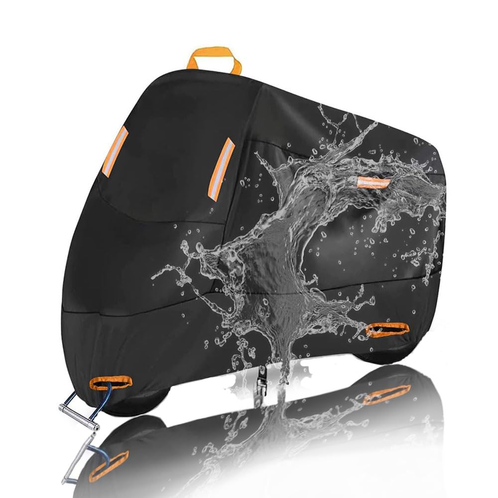 Housse Moto, pour Harley Davidson Sportster S 2022-2024 Housse Moto Imperméable, Housse Moto Exterieur Etanche Hiver Eté 210D Oxford avec Trou de Serrure,F-XXXXL