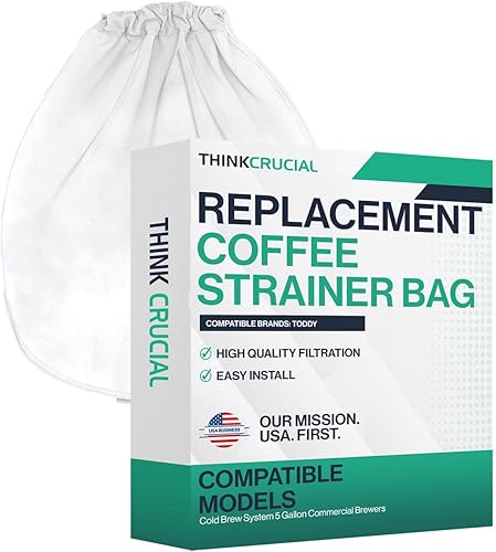 Miniatura 10 de Think Crucial Bolsa coladora de repuesto compatible con Toddy Cold Brew System de 5 galones, lavable y reutilizable (paquete de 2)
