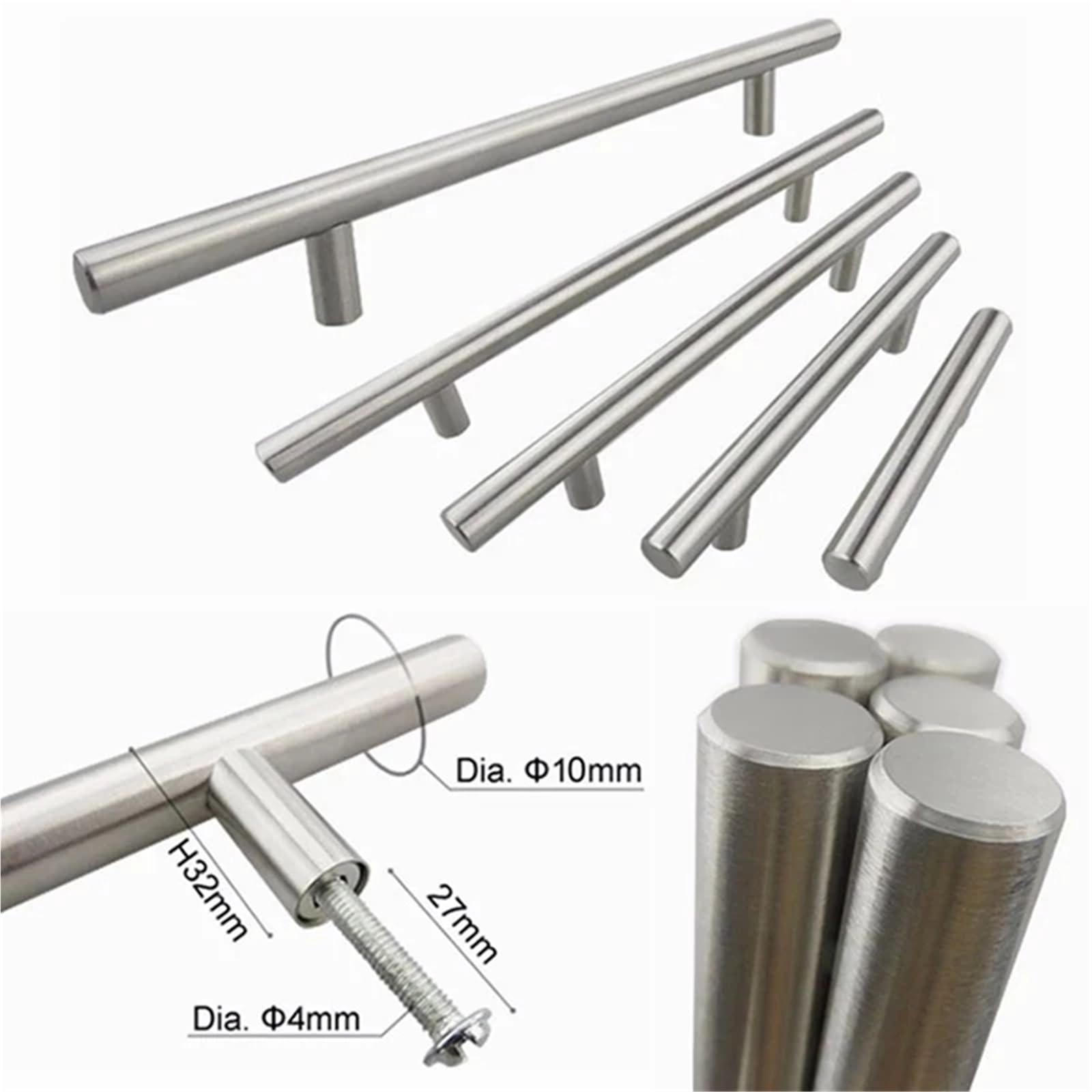 Schränkgriffe für die Küche 20PCS Edelstahl Griffe for Schränke Und Schubladen Küche Bad(128mm)