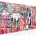 Produktbild Runa Art Wandbild XXL Banksy Washing Zebra Loft Wohnzimmer 200 x 80 cm Bunt 5 Teilig - Made in Germany - 012955c