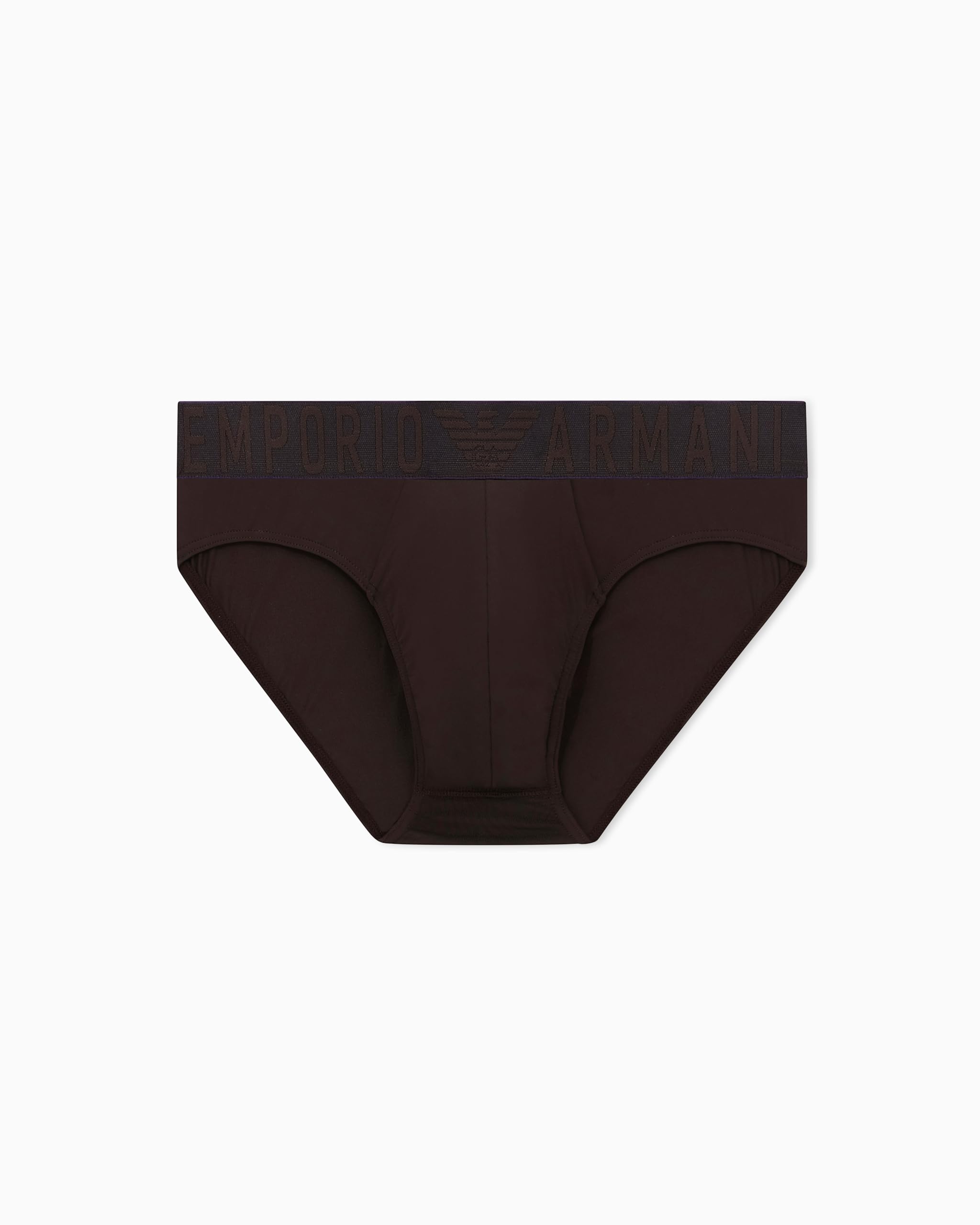 Emporio Armani Man's Essential Microfiber Brief Brown S