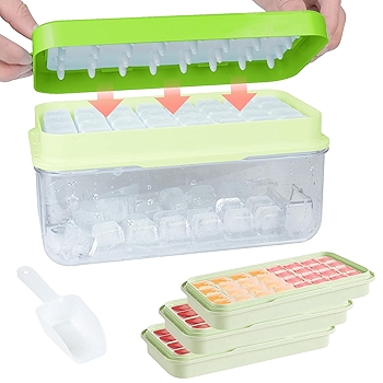 冰块制冰盒（含盖和容器） 3个装 柔性易脱模