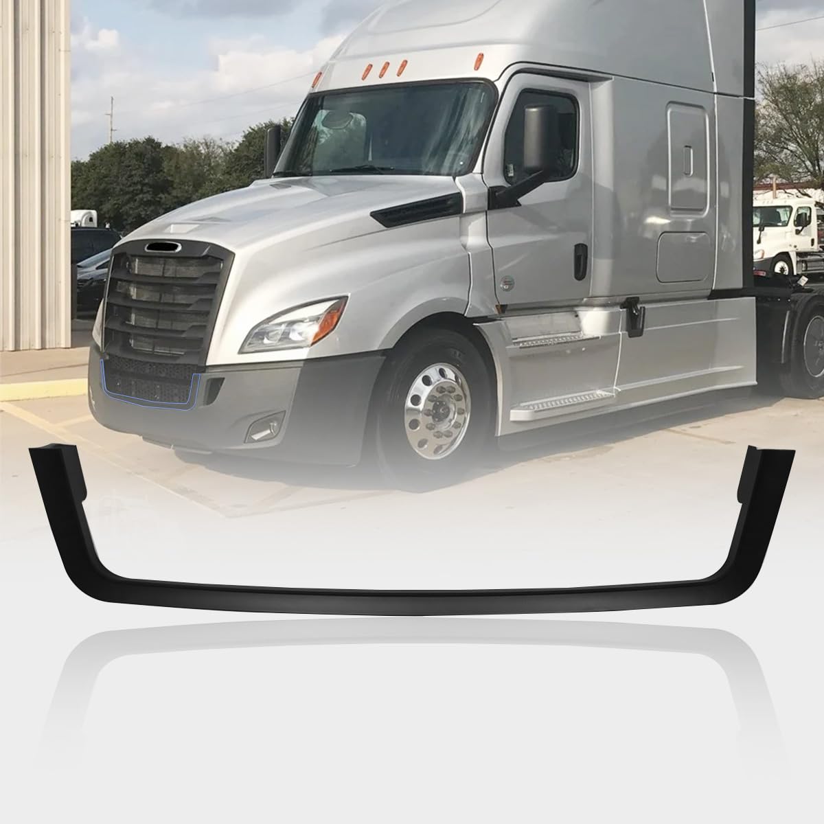 Front Bumper Center Trim Compatible with 2018-2023 Freightliner Cascadia,Bumper Center Black Trim
