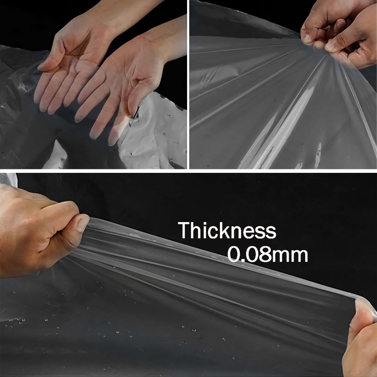 Telo in plastica impermeabile resistente per serre, agricoltura e protezione del pavimento, copertura in polietilene trasparente per tunnel e pittura