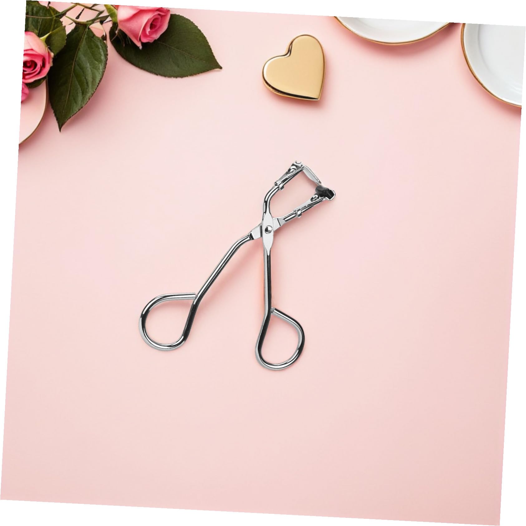 Hemobllo Piegaciglia in Acciaio Inossidabile Portatile Design Ergonomico Per Ciglia Curve Naturali, Strumento Per Trucco Occhi Adatto a Donne Per Uso Quotidiano