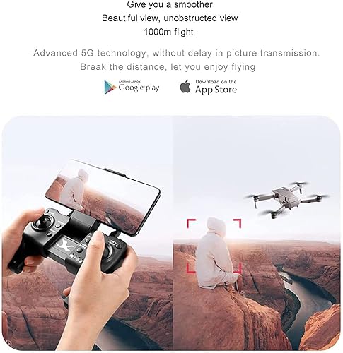 Miniatura 6 de Dron para niños con cámara 4K HD FPV Video en vivo RC Quadcopter Helicóptero principiantes Juguetes Regalos Altitud Hold Waypoints Funciones de