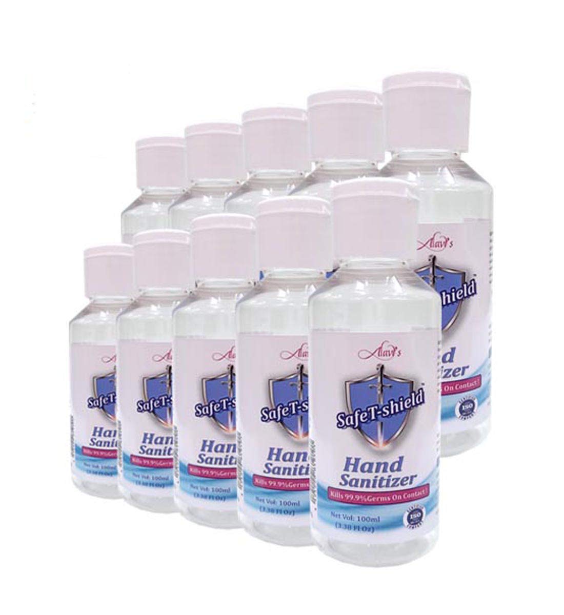 Alavi's Safe T Shield Hand-Sanitizer-100ml-Pack-of-10