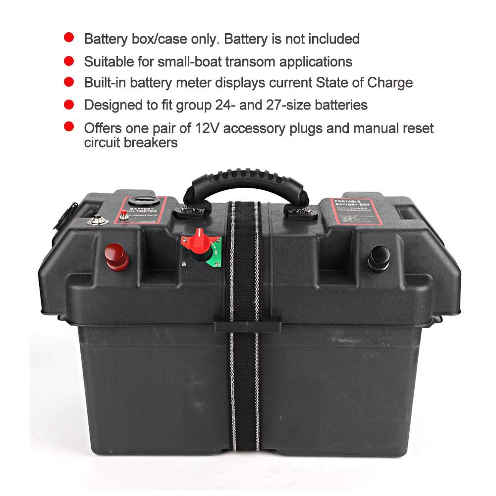 cassetta portabatteria nautica-Duokon Motor Power, scatola per batteria per pesca alla traina di Minnkota Scatola per batteria per centrale elettrica per motore di pesca a traina Minnkota Porta pe
