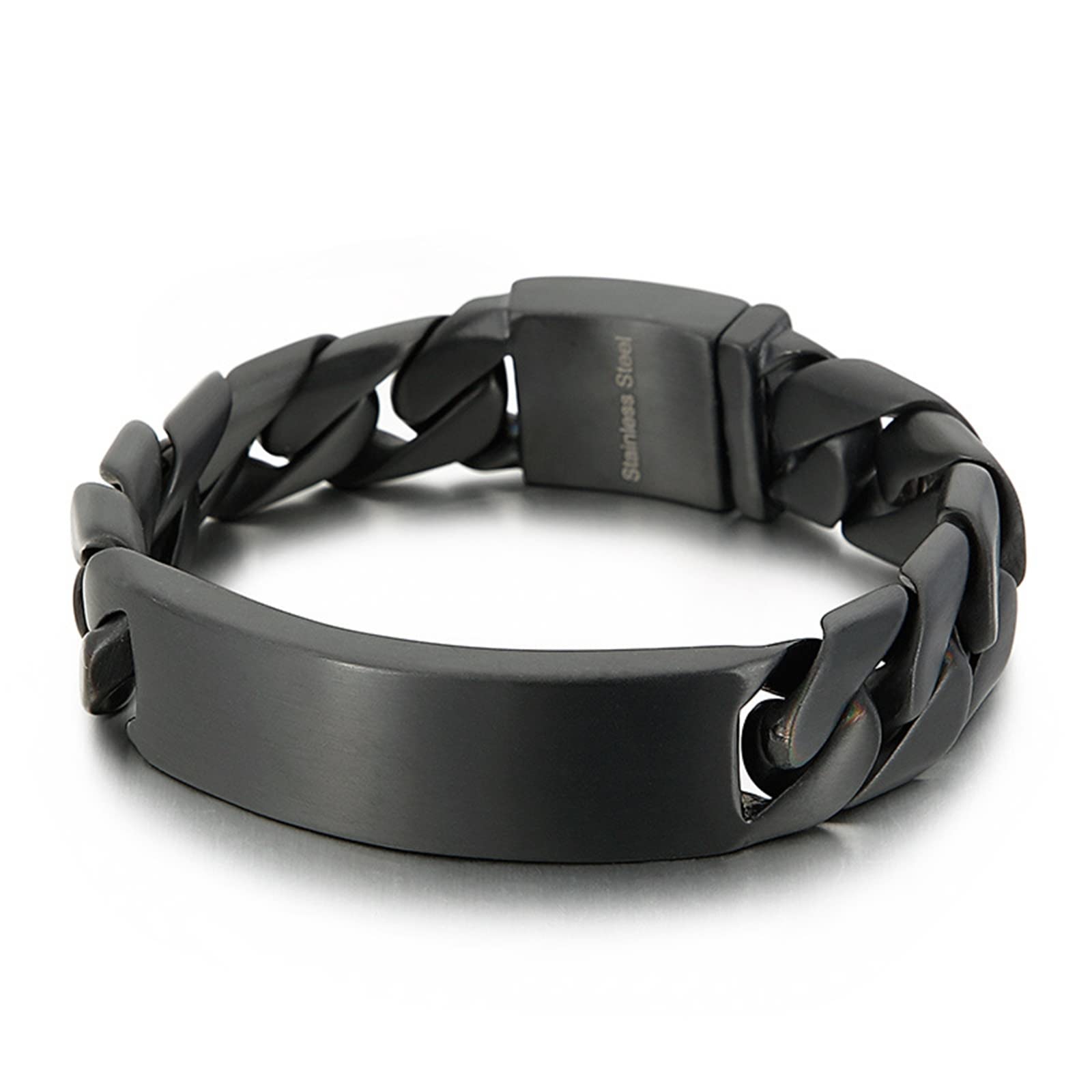 Bracelets, Armband Herren Edelstahl Rostfreier Stahl Panzerkette Druckknopfverschlüsse Personalisiertes Modedesign Armband für Herren