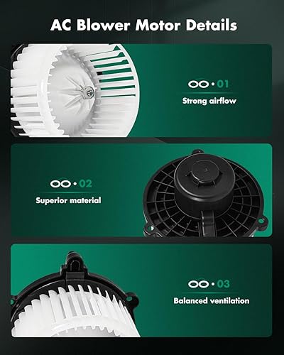 Vista 1377 de SCITOO 700188 Reemplazo del motor del ventilador HVAC con jaula de ventilador para Toyota Tacoma 2005-2015, reemplazo OE - 87103-04043, 87103-04044