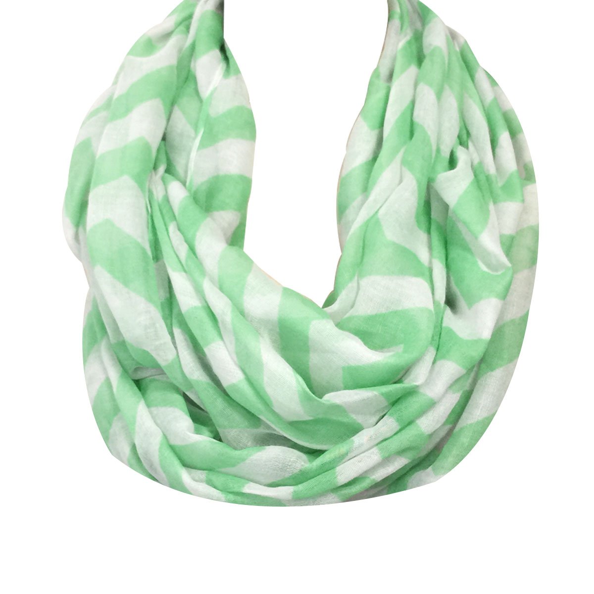 Wrapables - Bufanda ligera con diseño de zigzag - Verde - talla única