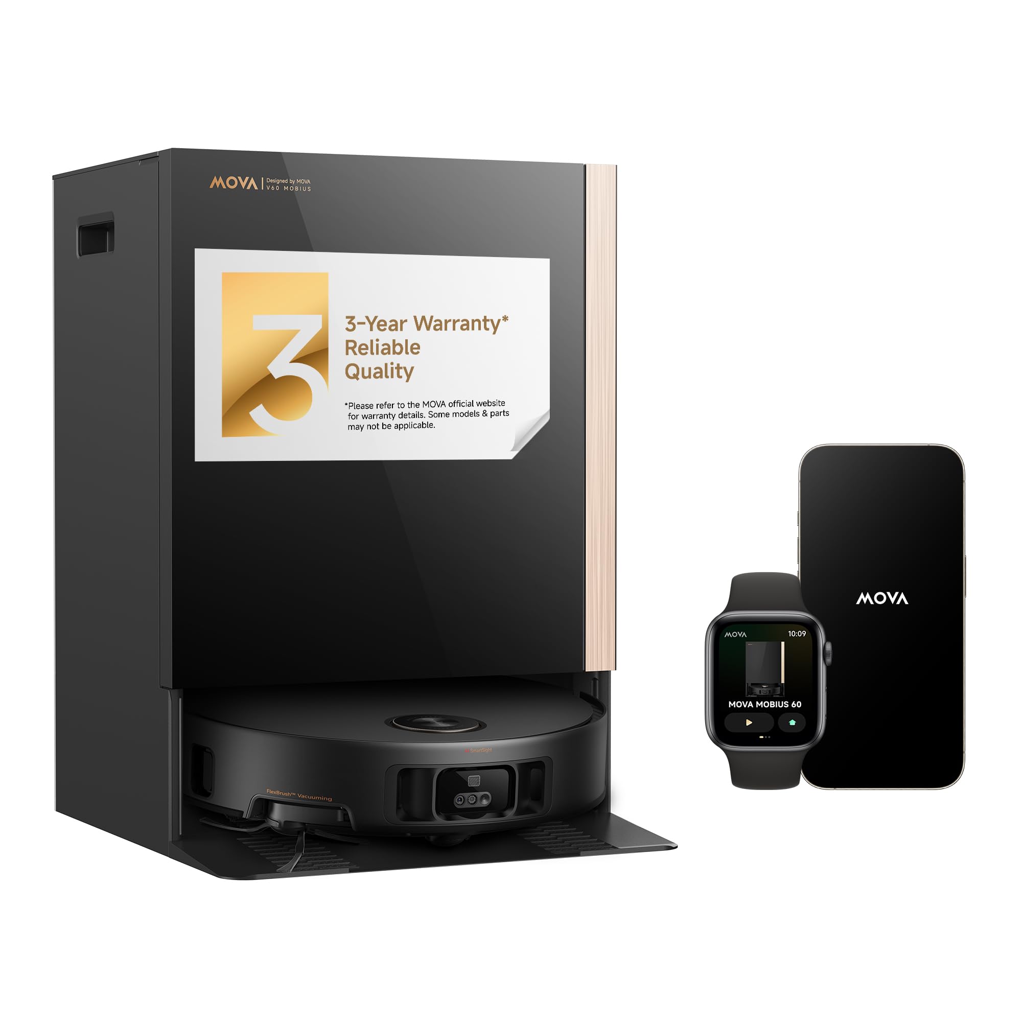 The Best vacuum cleaner for hardwood floors of 2026 to Upgrade Your Home Mova Mobius 60 Robot Vacuum and Mop, 30000Pa Suction, Auto-Interchangeable Mop Pads, Liftable Navigation with 3.15inches Obstacle Overcoming, DuoSolution System Designed for Pets